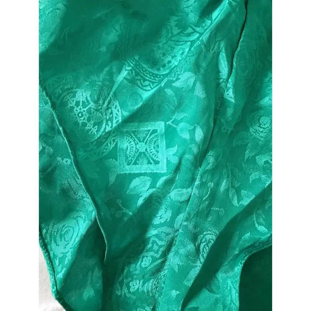 Vintage Victoria Secret Gold Label Green Satin Lace Lingerie Set S